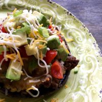Taco stuffed portobello mushroom caps-stuffed mushroom, Mexican mushrooms, RecipesAndMe.com