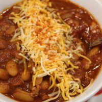 turkey and white bean chili create card sized