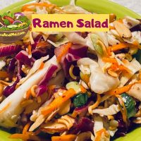 Recipe for ramen salad with cabbage-honey-dressing